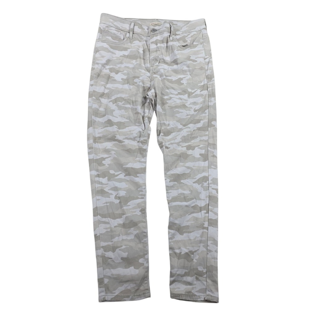 Levis 720 High Rise Super Skinny Crop Camo White Jeans 29 Womens Edgy Pants